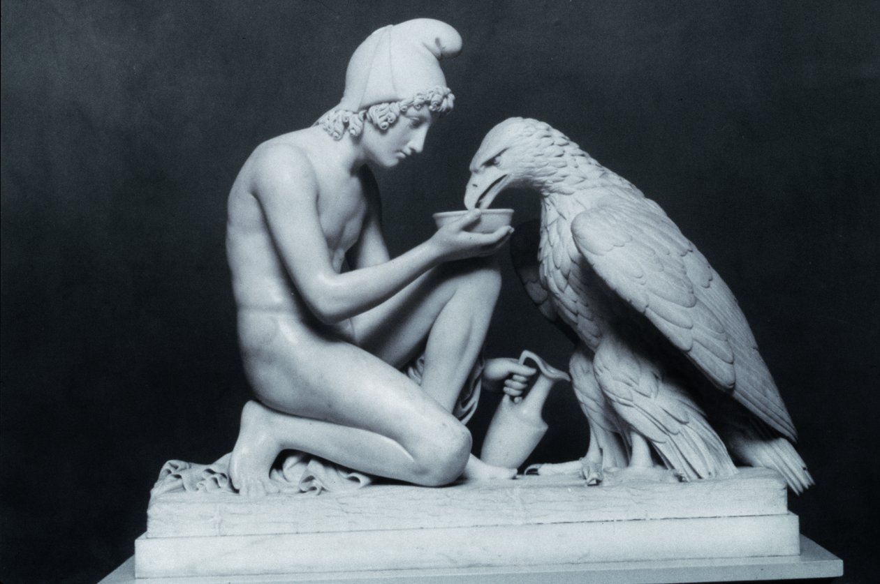 Ganymed mit dem Adler des Jupiter, 1817 von Bertel Thorvaldsen