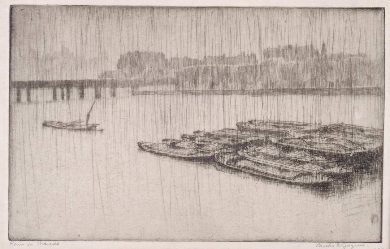 Regen auf der Themse von Bertha E. Jaques