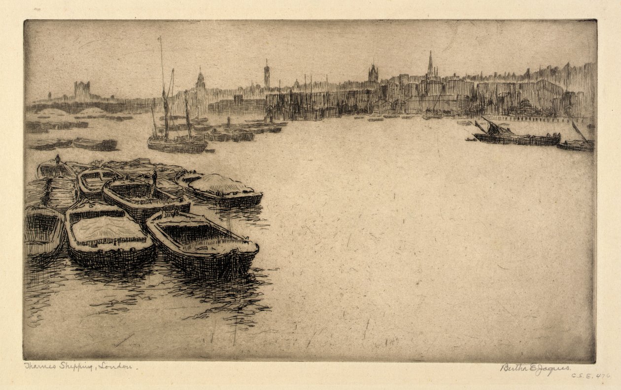 Thames-Schifffahrt, London von Bertha E. Jaques