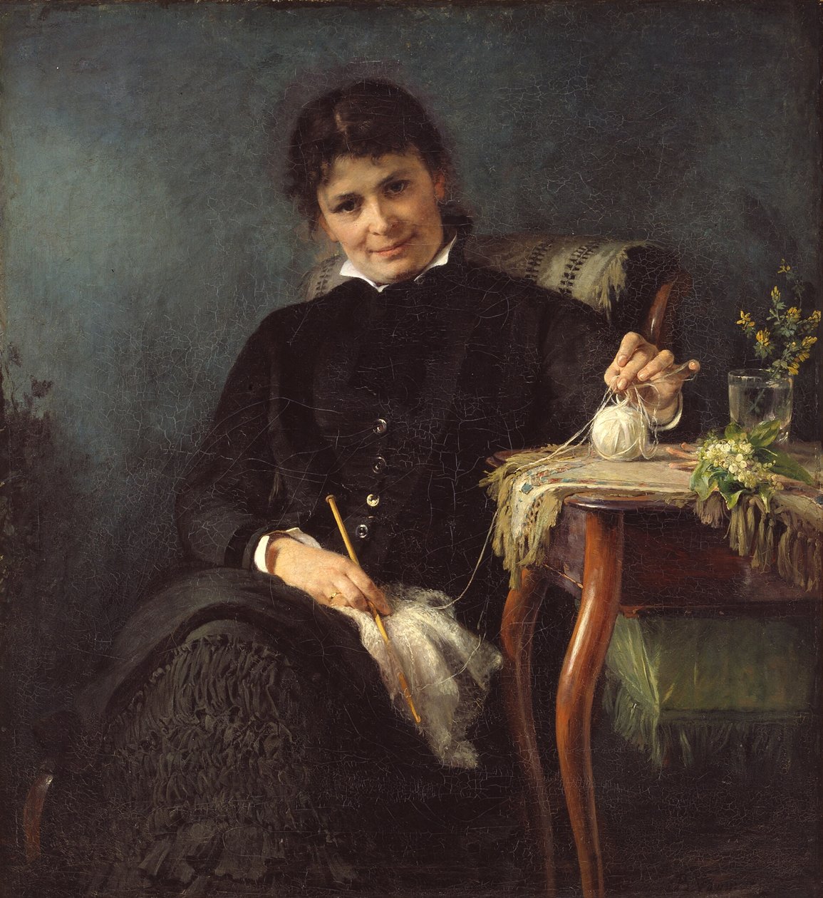 Madam Anna Seekamp, die Schwester des Künstlers von Bertha Wegmann