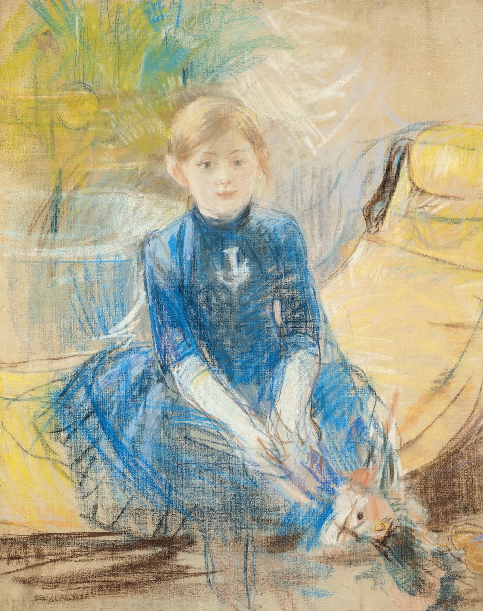 Kleines Mädchen mit blauem Trikot, 1886 von Berthe Morisot