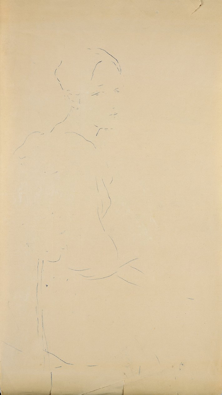 Profil einer jungen sitzenden Frau, 1887 von Berthe Morisot
