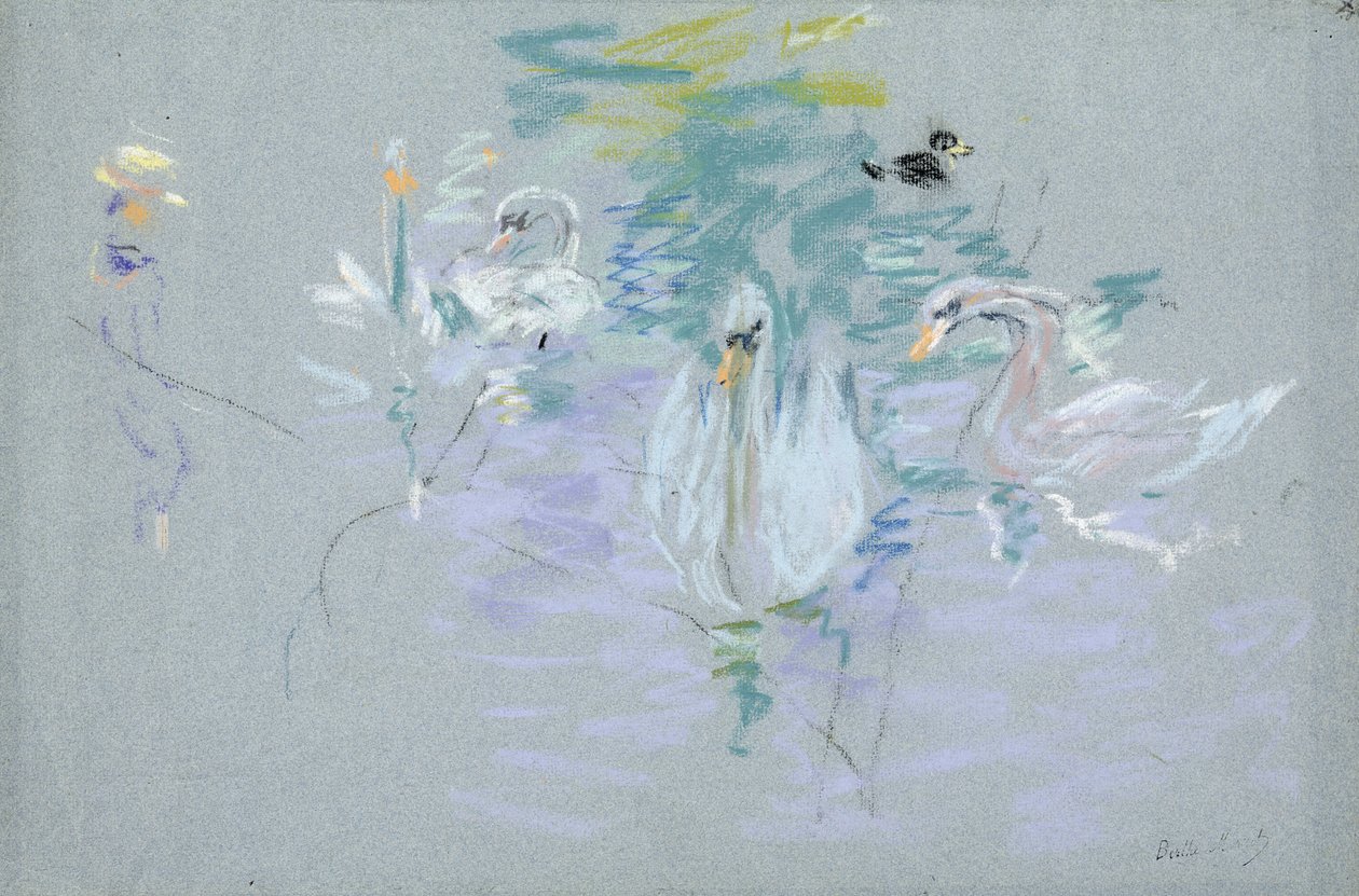 Schwäne, 1885 von Berthe Morisot
