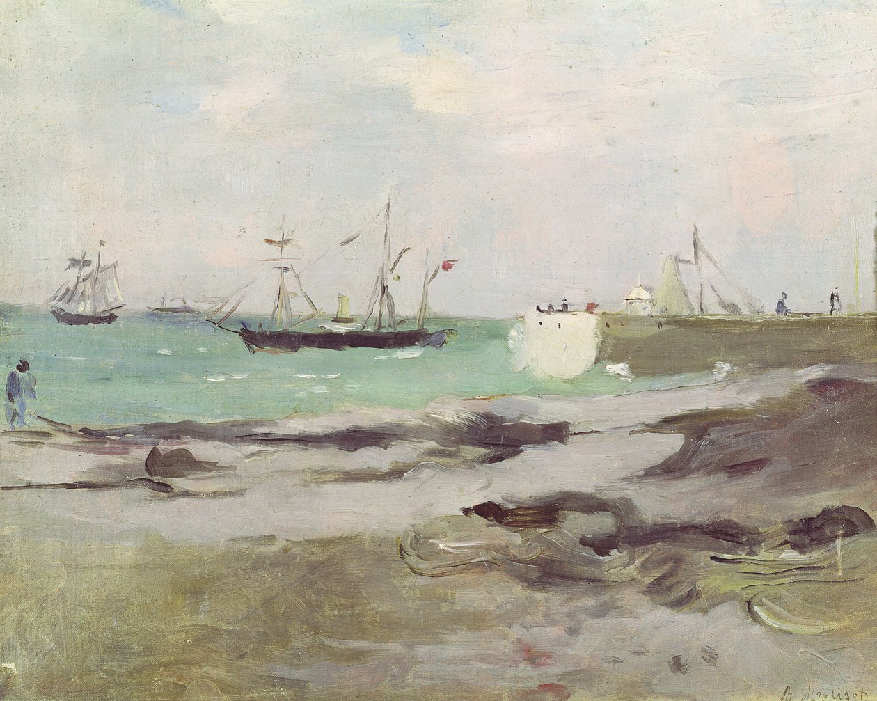 Der Eingang zum Hafen von Boulogne, 1880 von Berthe Morisot