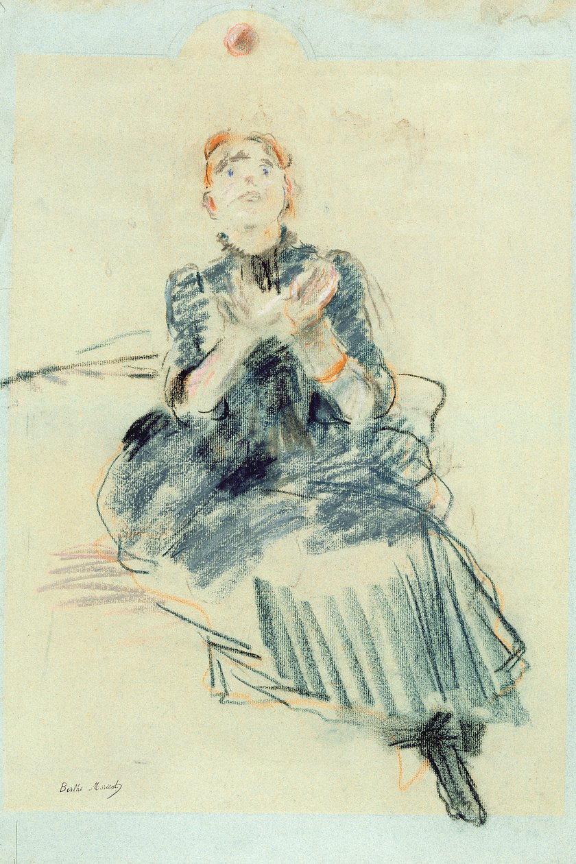 Junges Mädchen spielt mit einem Ball, 1886 von Berthe Morisot