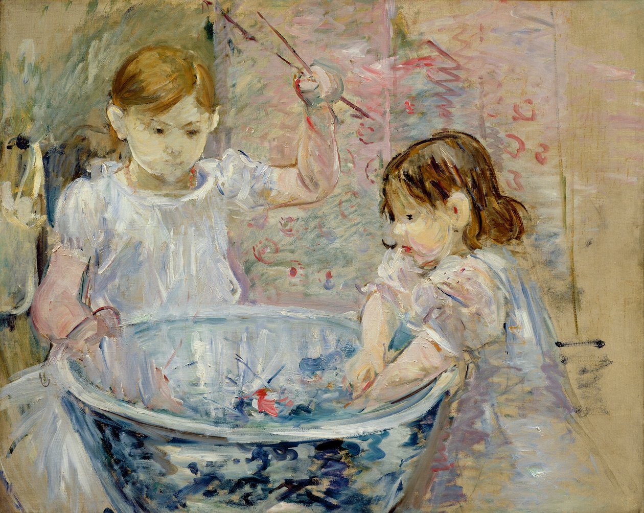 Kinder am Becken, 1886 von Berthe Morisot