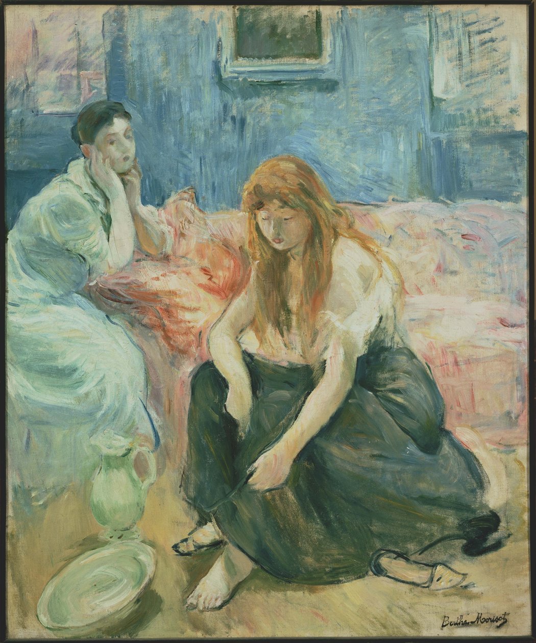 Zwei Frauen bei ihrer Toilette von Berthe Morisot
