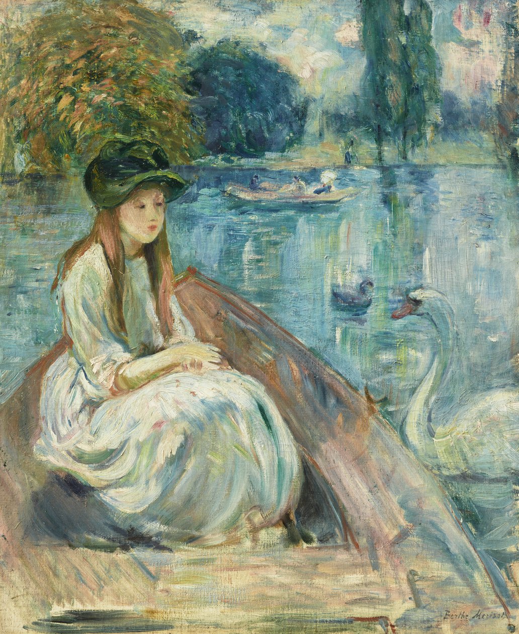 Jeanne Fourmanoir auf dem See von Berthe Morisot