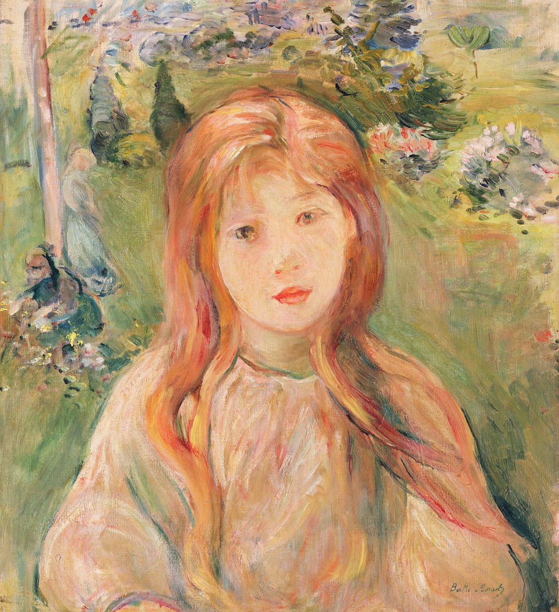 Mädchen in Mesnil von Berthe Morisot