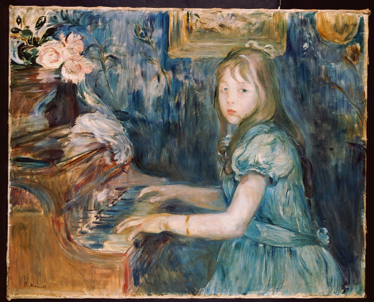 Lucie Leon am Klavier, ca. 1892 von Berthe Morisot