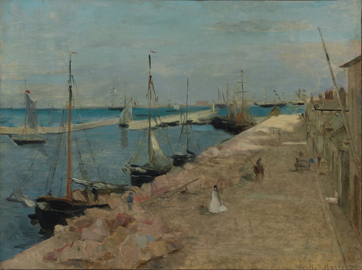 Der Hafen von Cherbourg von Berthe Morisot