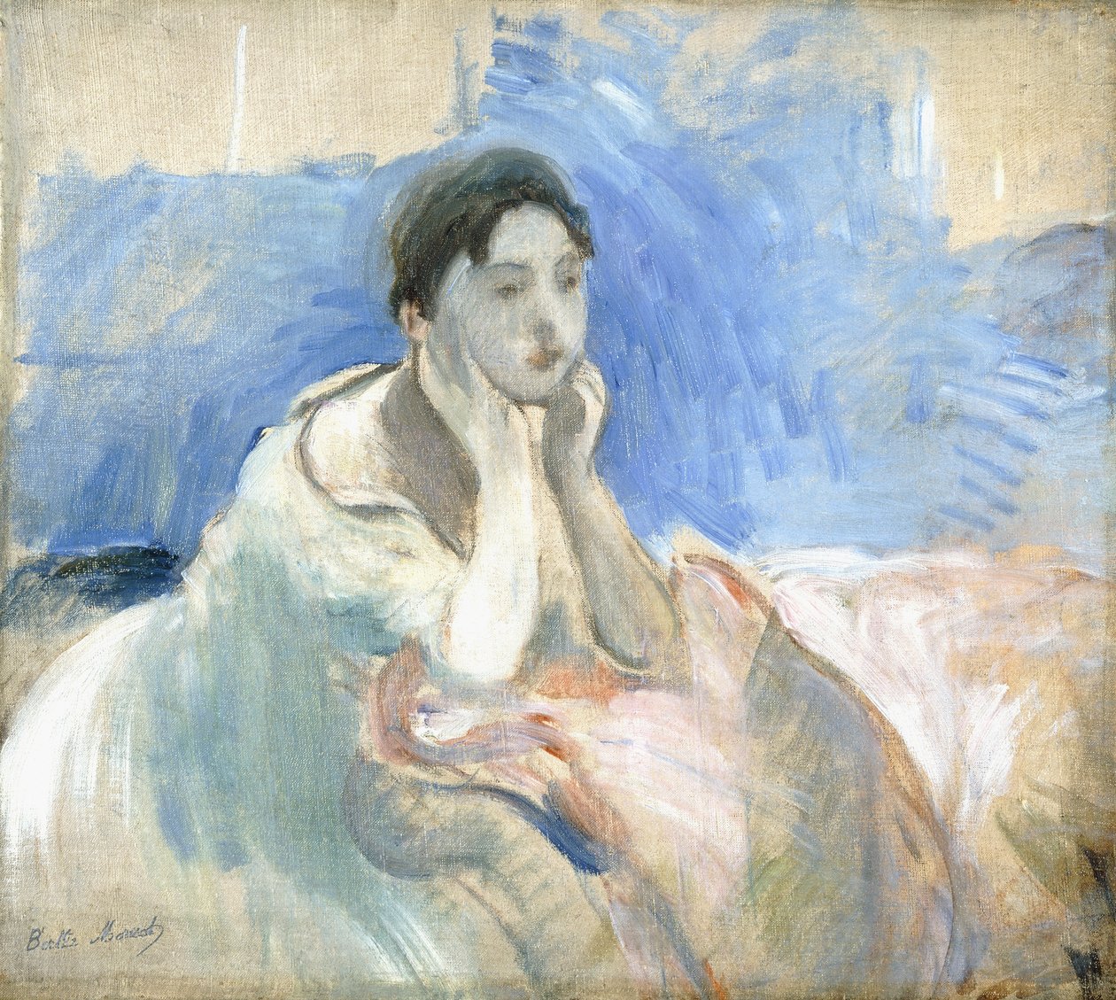 Lehnendes junges Mädchen von Berthe Morisot