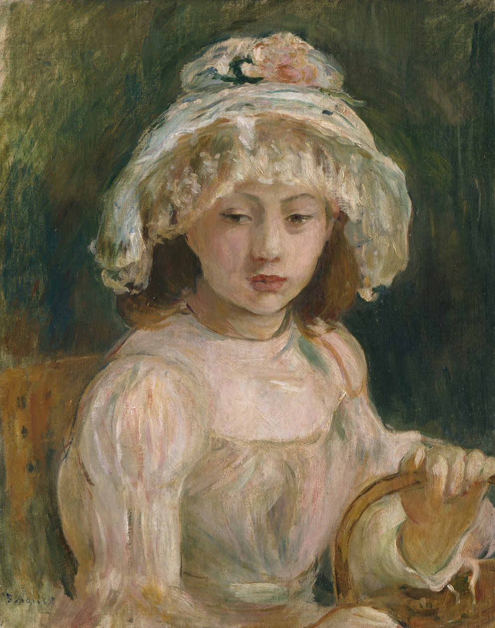Junges Mädchen mit Hut, 1892 von Berthe Morisot