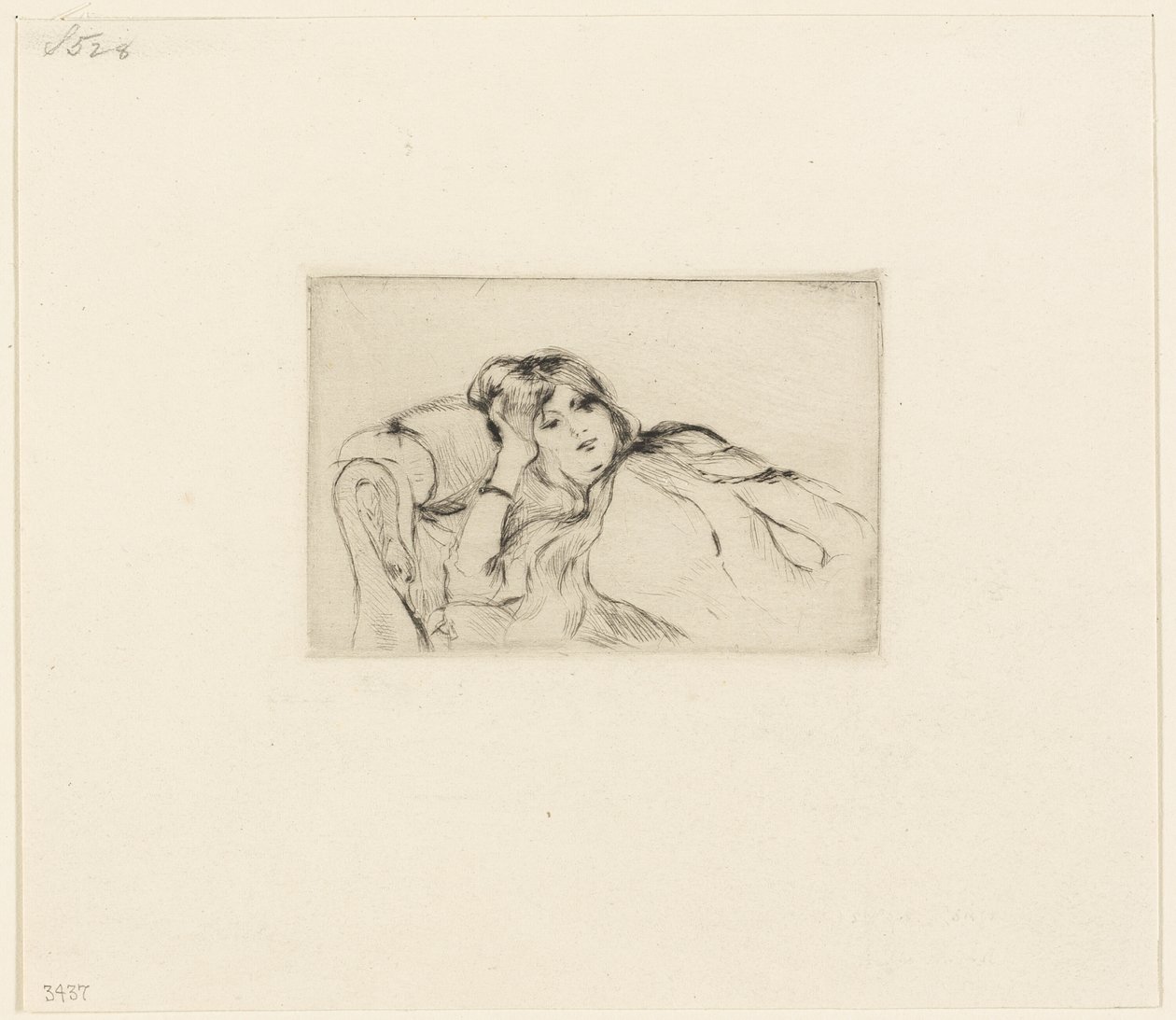 Junge Frau in Ruhe von Berthe Morisot