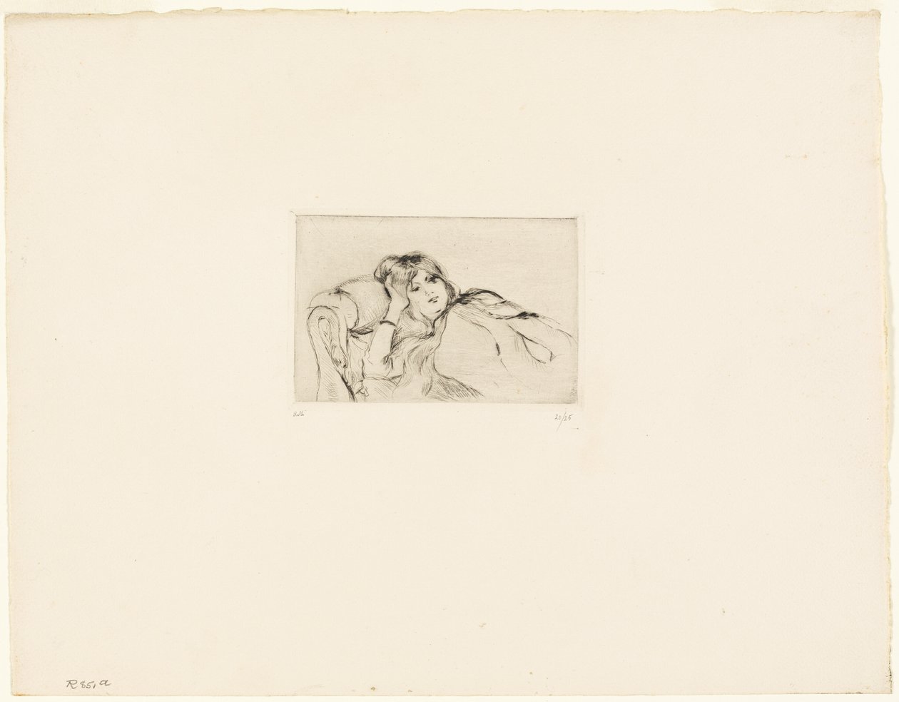 Junge Frau in Ruhe von Berthe Morisot