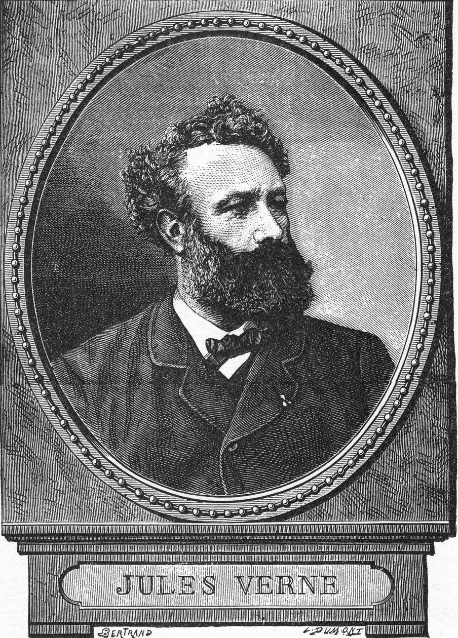 Jules Verne, zeitgenössisches Porträt von Auguste Bertrand