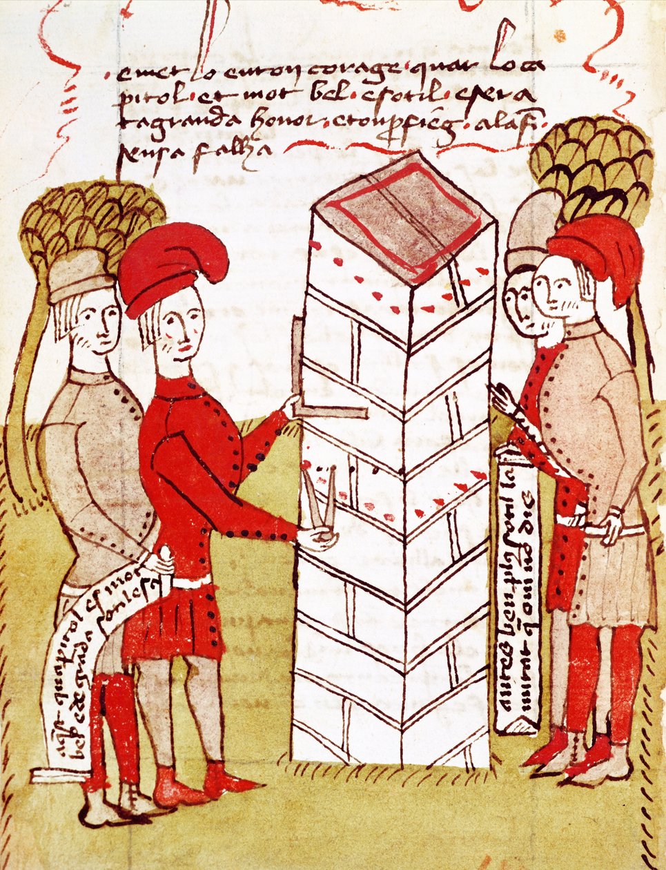 Ms 327 (2) fol.214v Steinmetze, aus 
