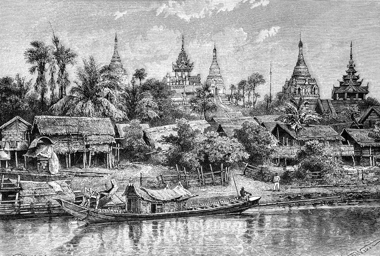 Yenan Gyong, Myanmar, 1895 von Auguste Bertrand