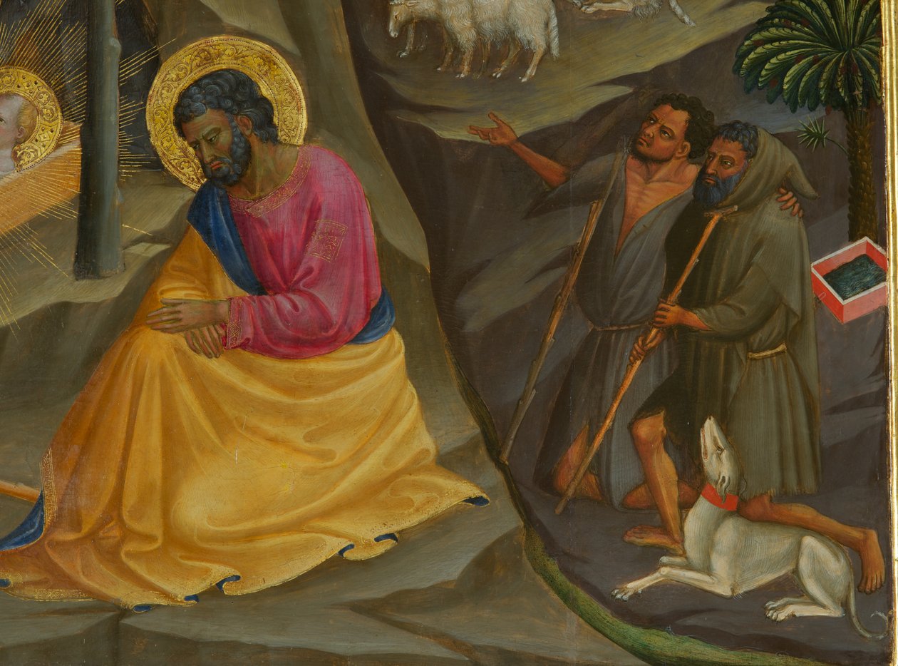 Detail aus der Geburt Christi (Tempera auf Holz) von Bicci di Lorenzo