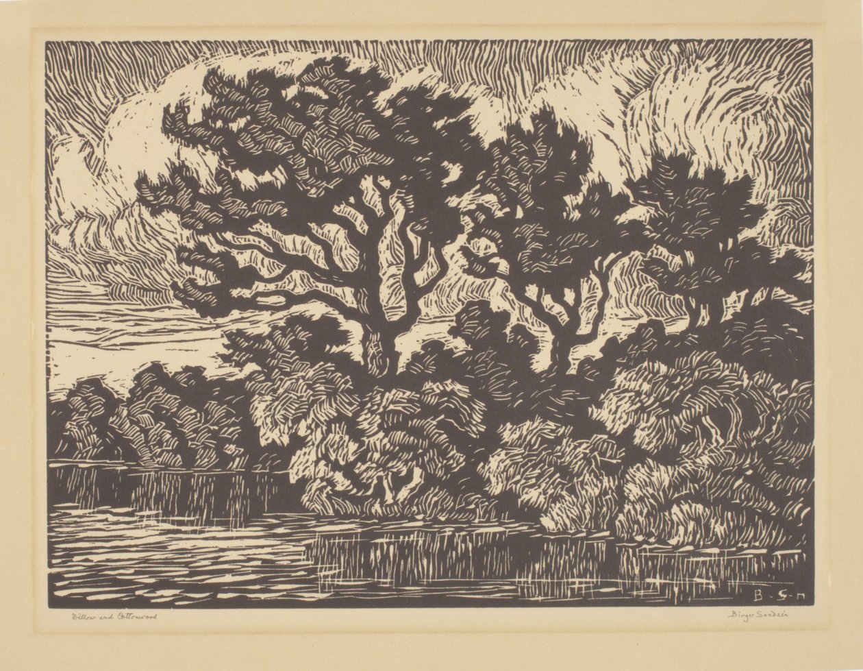 Weide und Pappel, um 1931 von Birger Sandzen