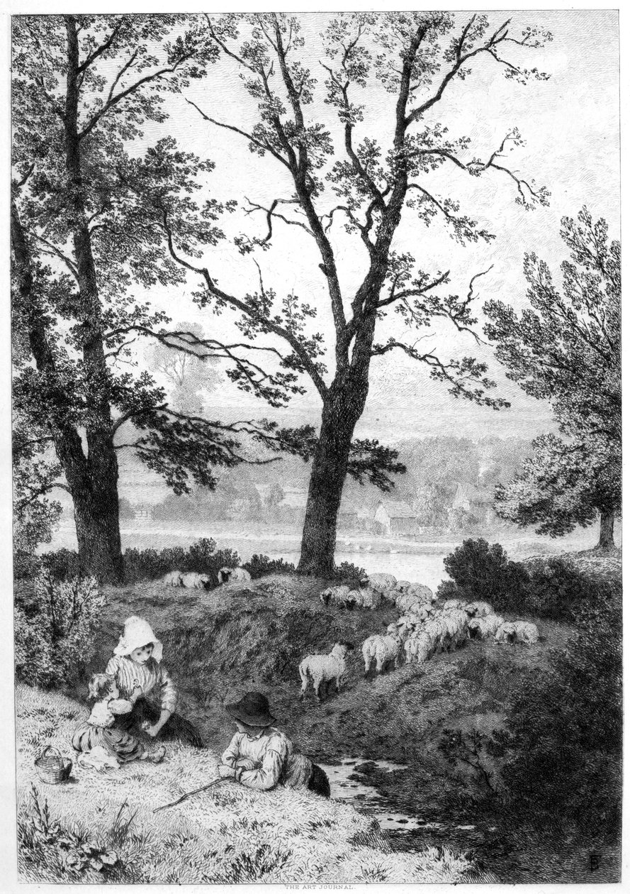 Die kleinen Hirten, ca. 1930er Jahre von Birket Foster