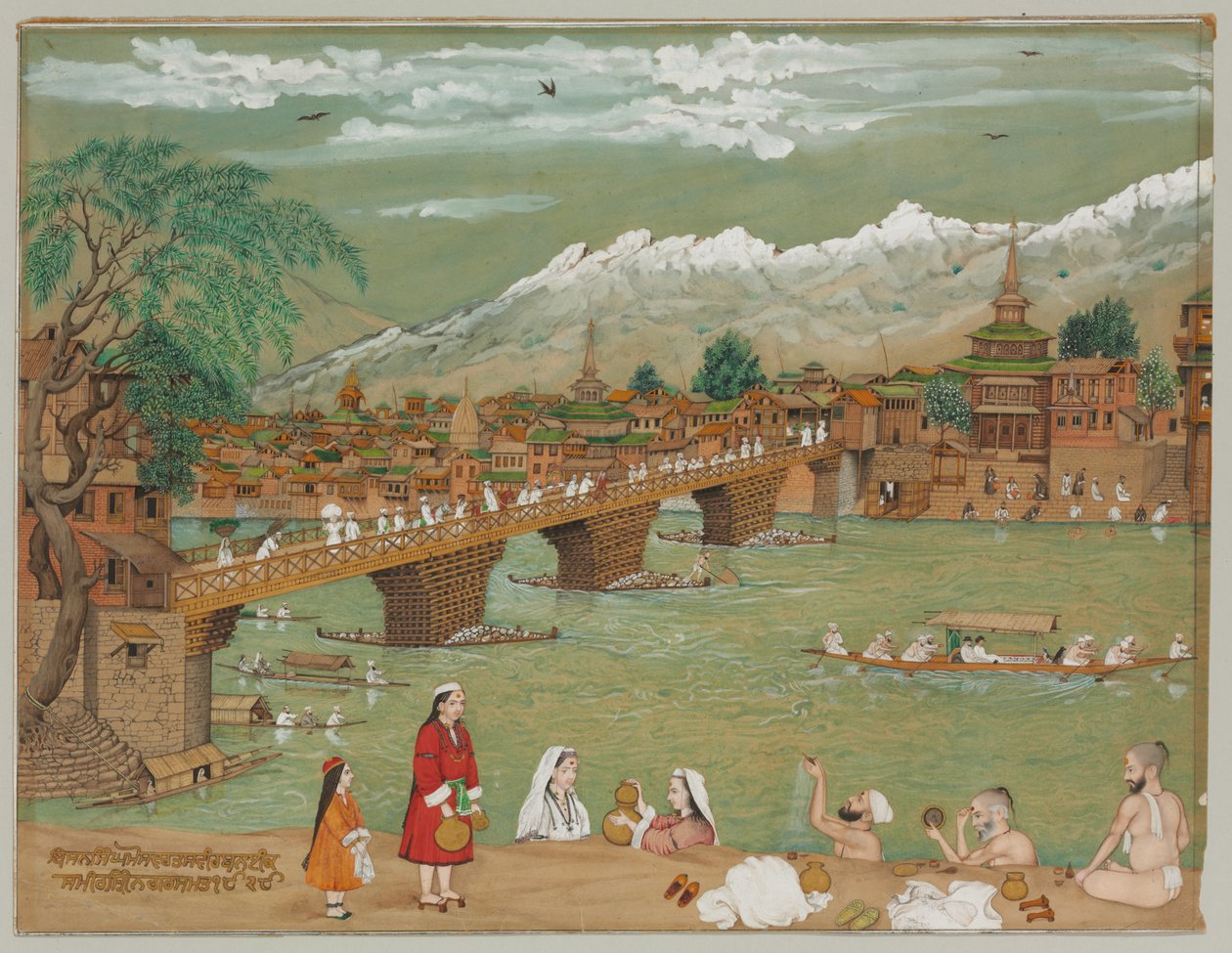 Eine Ansicht von Srinagar, 1872 von Bishan Singh