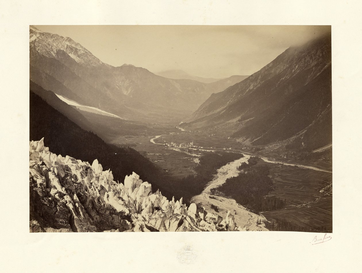 Das Tal von Chamonix, Blick auf Chapeau von Bisson Frères