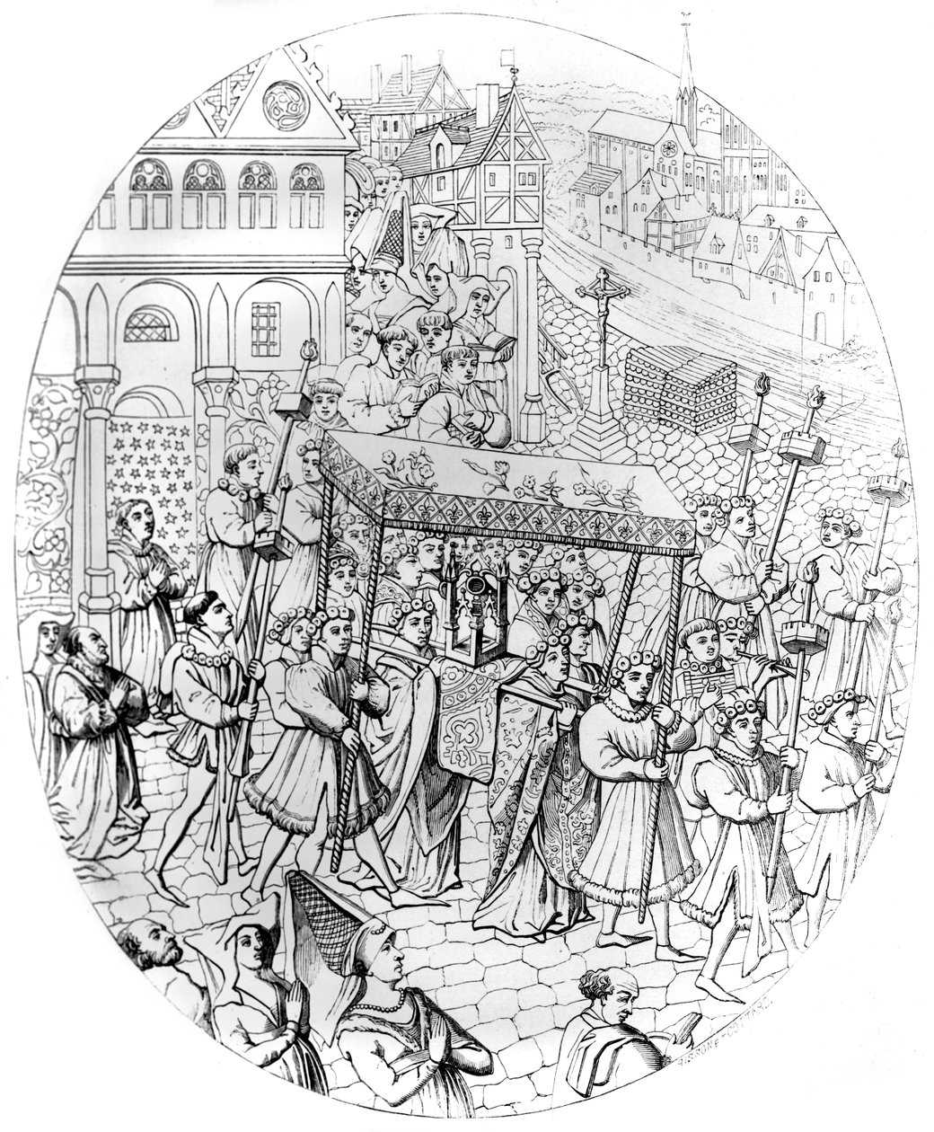 Religiöse Prozession von Bisson and Cottard