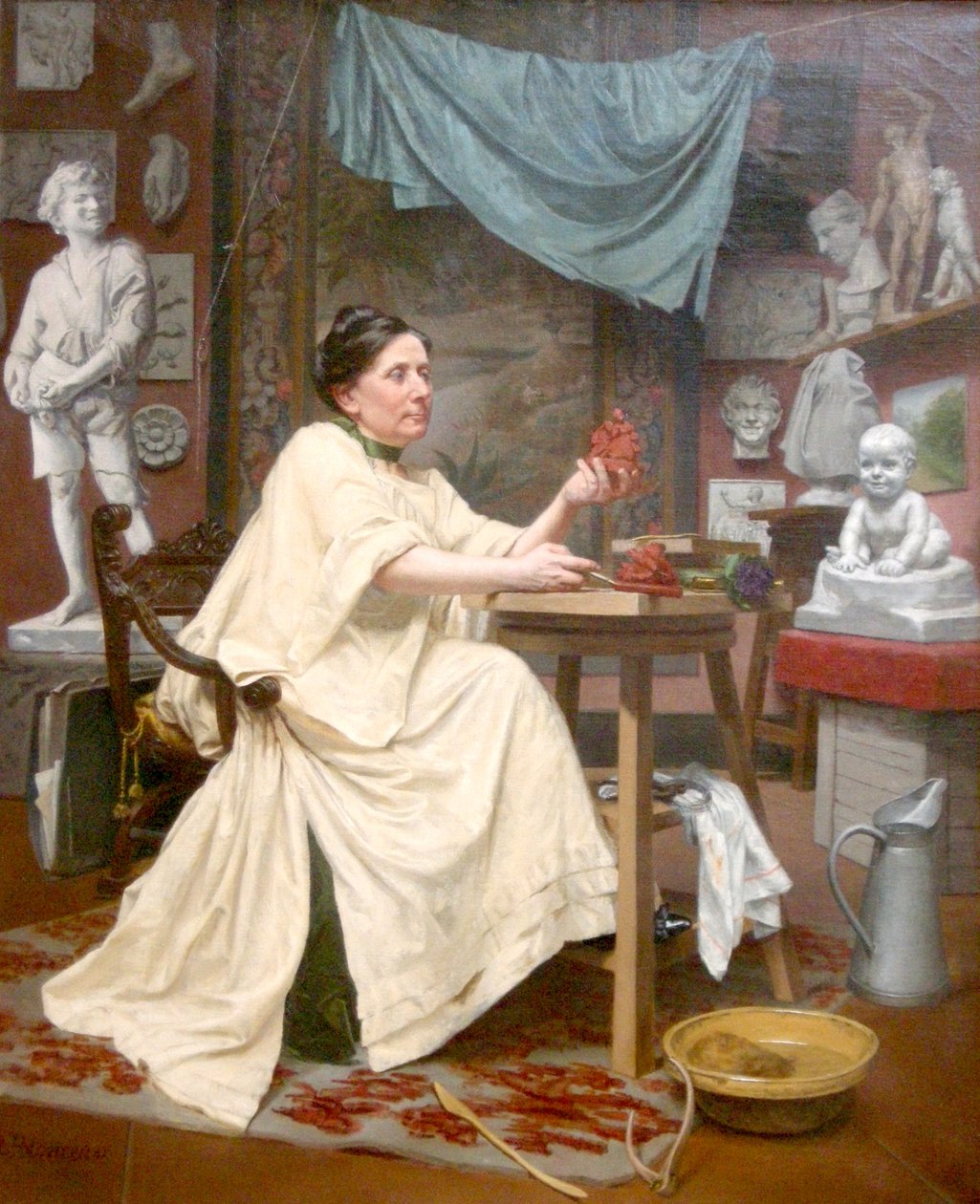 Mlle Moria in ihrem Atelier von Blanche Polonceau