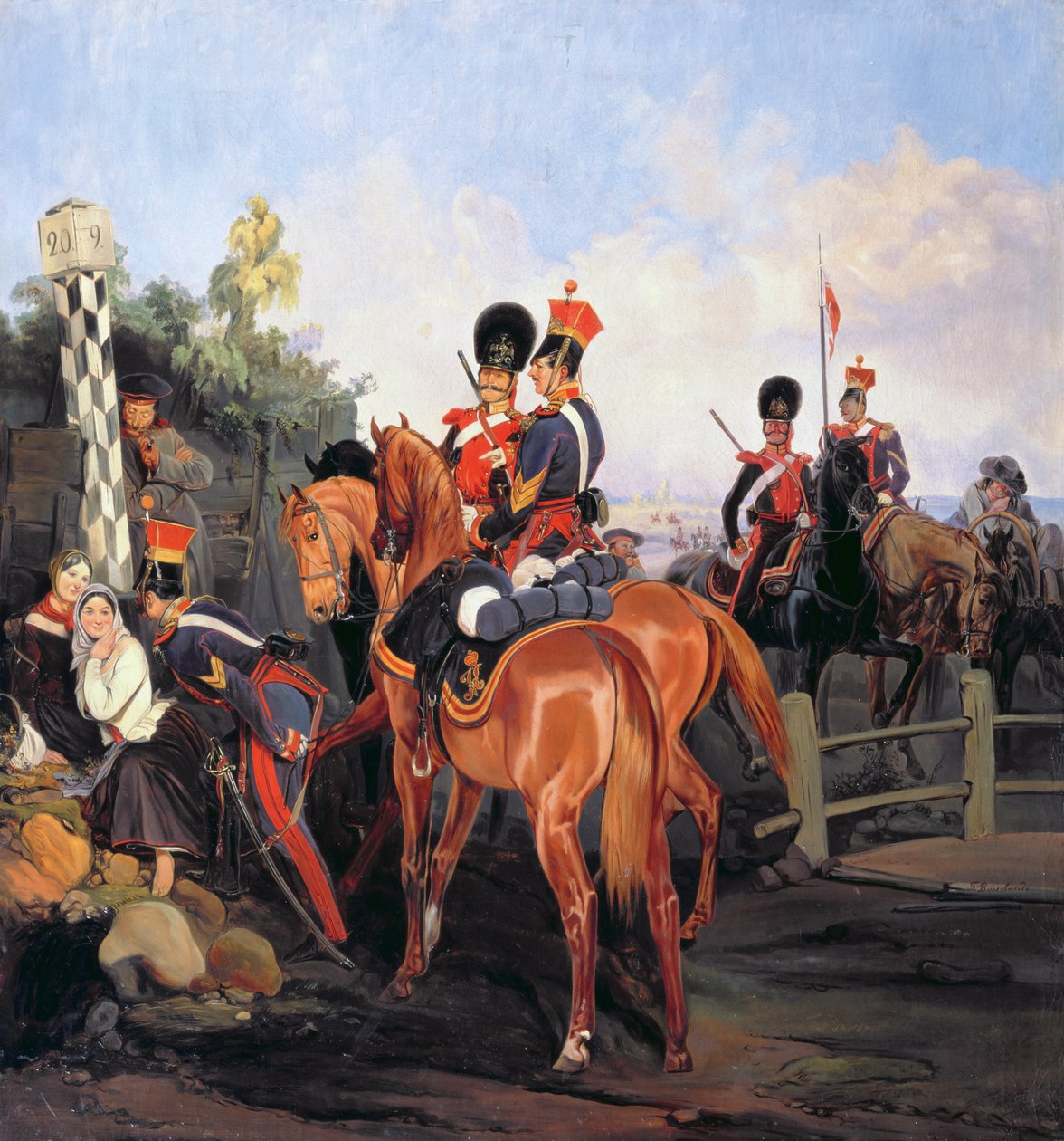Am Meilenstein, 1859 von Bogdan Willewalde