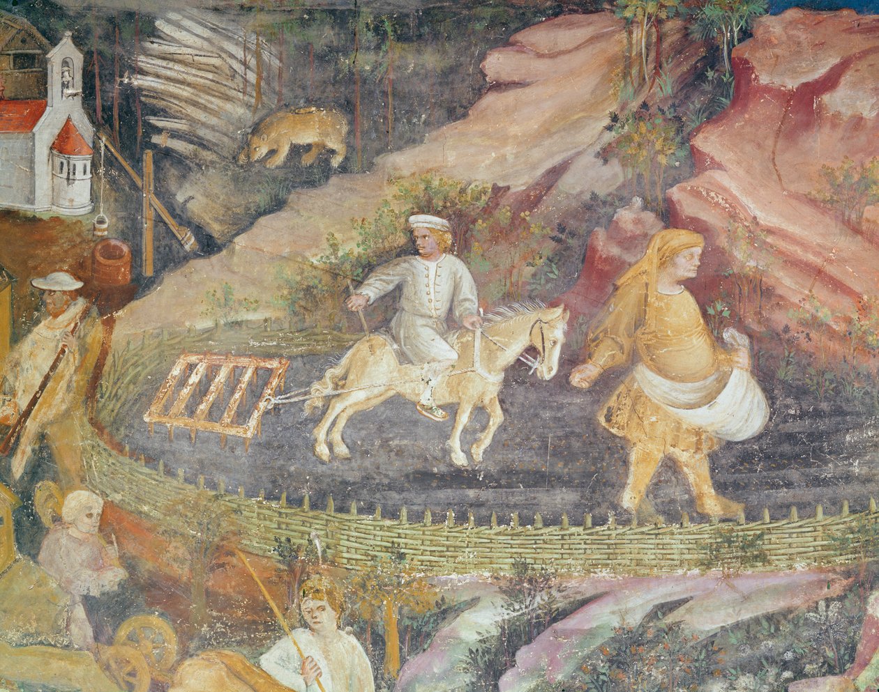 Der Monat April (Detail), ca.1400 von Bohemian School
