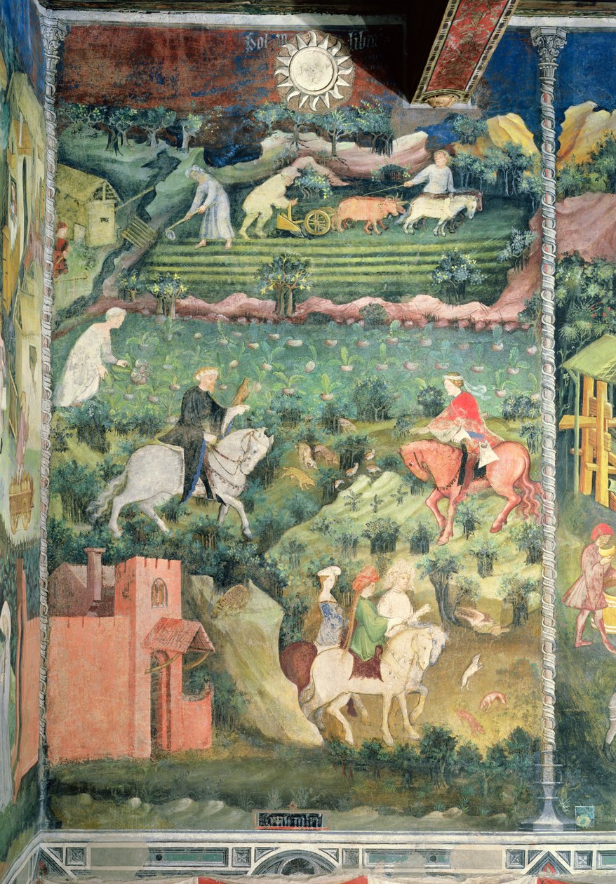 Der Monat September, ca. 1400 von Bohemian School