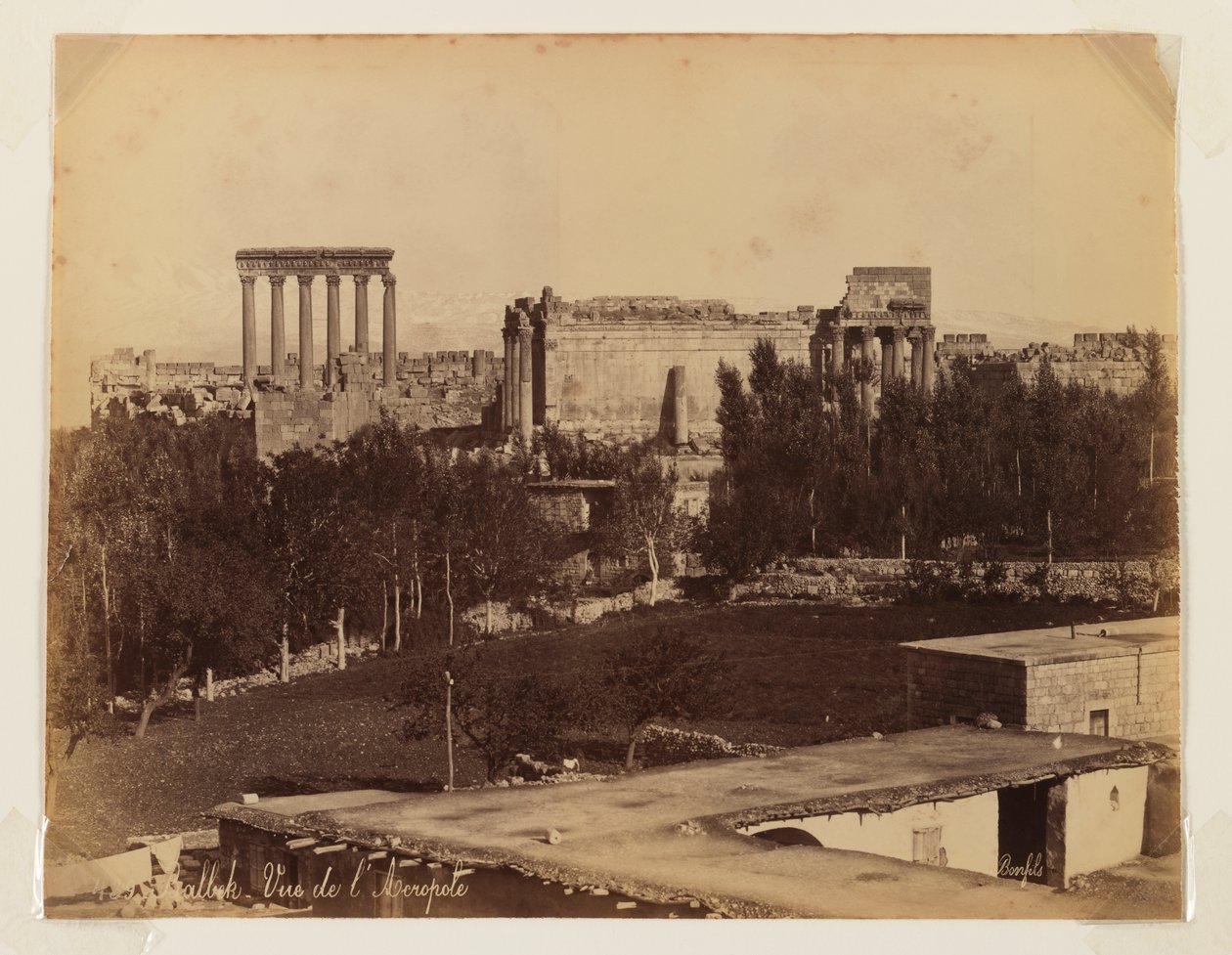 Balbek: Ansicht der Akropolis von Bonfils Studio