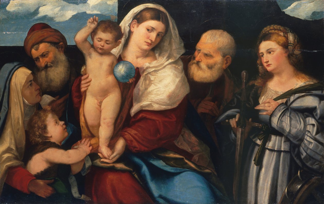 Madonna und Kind mit Heiligen von Bonifacio de
