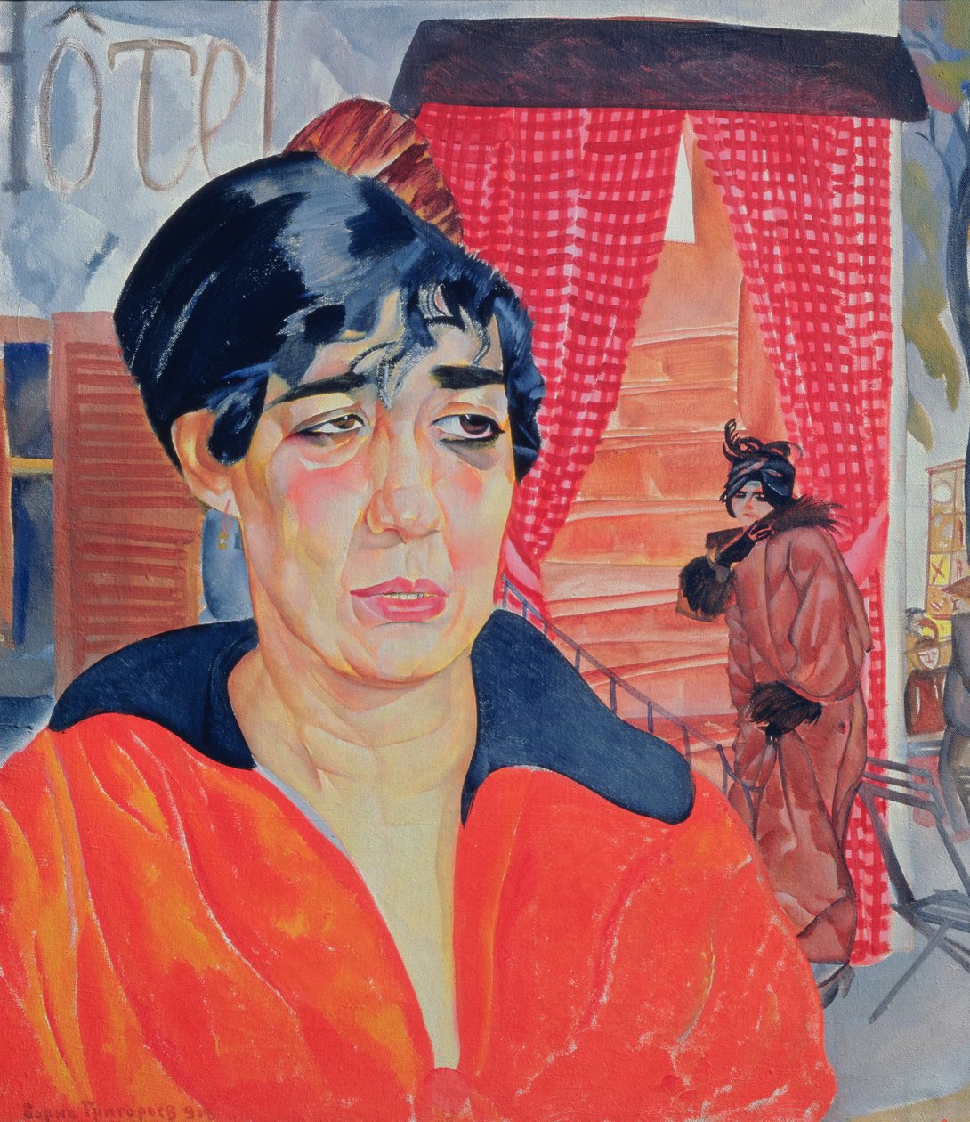 Concierge in Paris, 1918 von Boris Dmitrievich Grigoriev