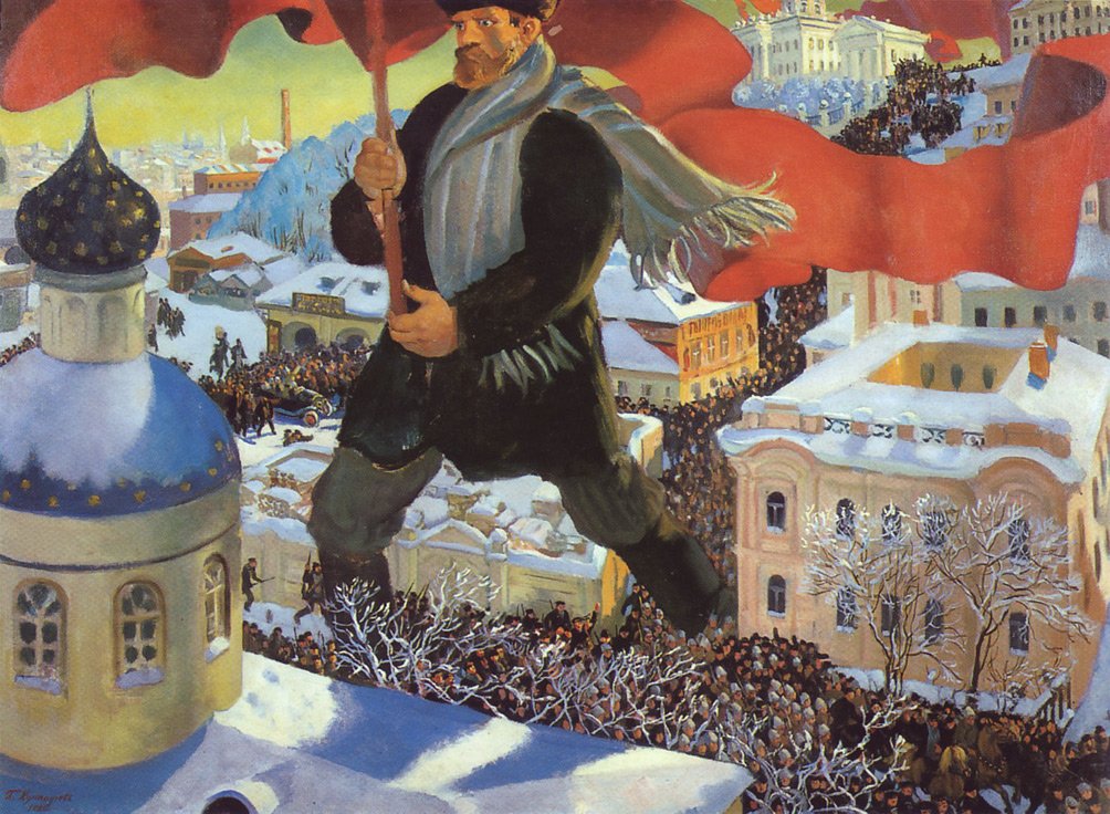 Bolschewik von Boris Mikhailovich Kustodiev