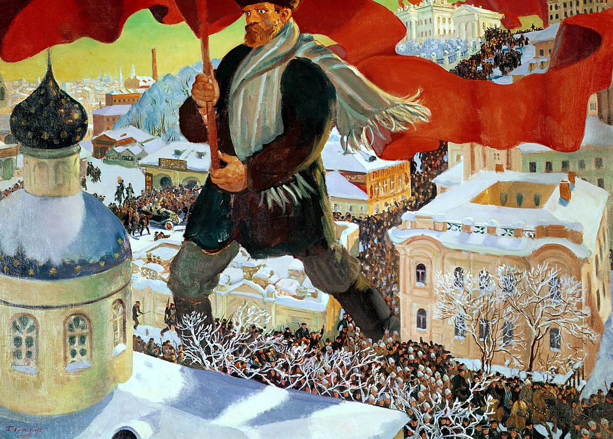 Bolschewik, 1920 von Boris Mikhailovich Kustodiev