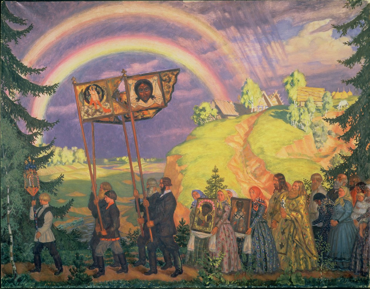 Osterprozession von Boris Mikhailovich Kustodiev