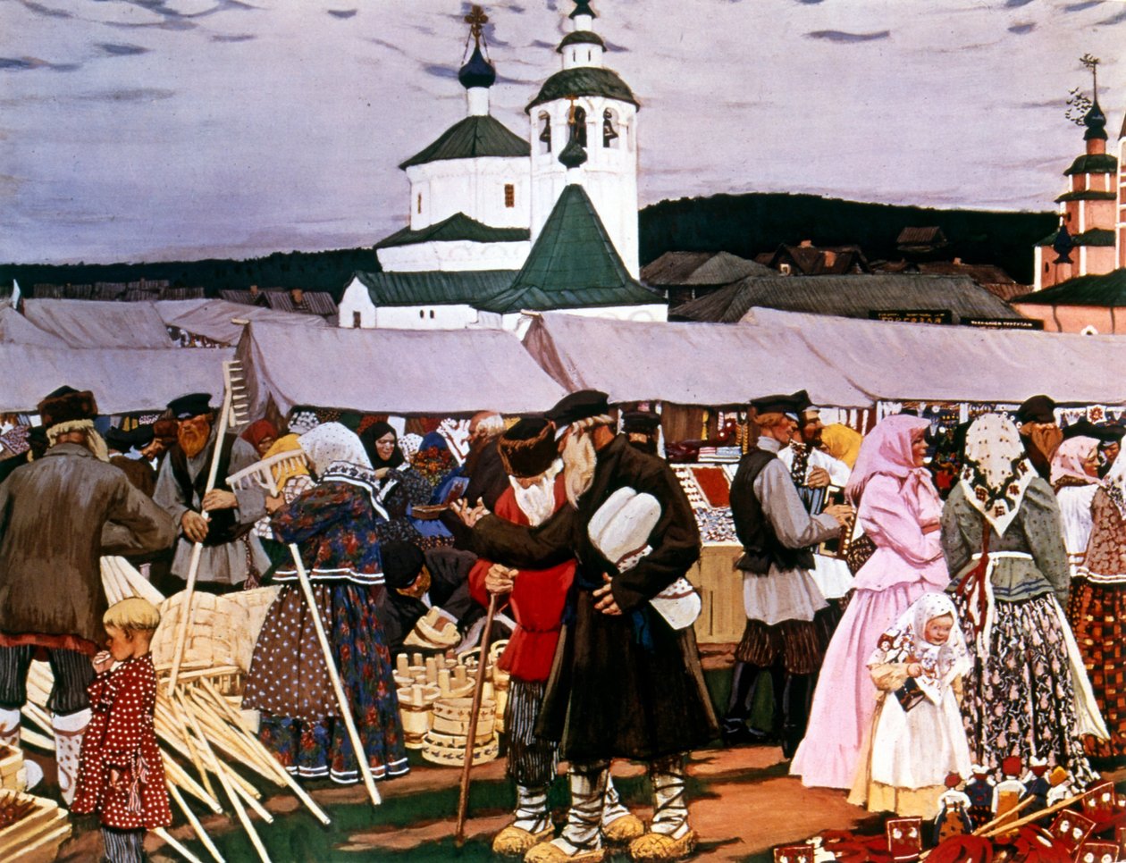 Jahrmarkt von Boris Mikhailovich Kustodiev