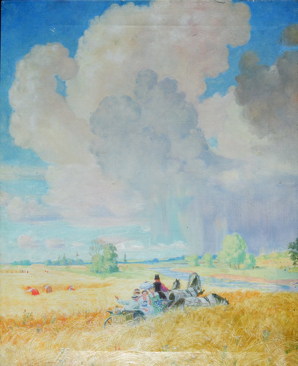 Sommer, 1922 von Boris Mikhailovich Kustodiev