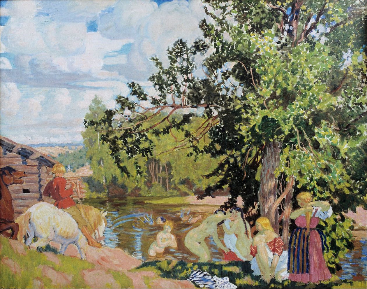 Das Bad, 1910 von Boris Mikhailovich Kustodiev