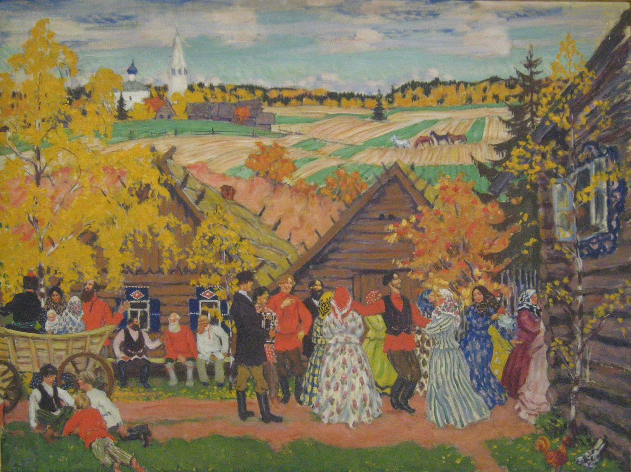 Dorffest, 1924 von Boris Mikhailovich Kustodiev