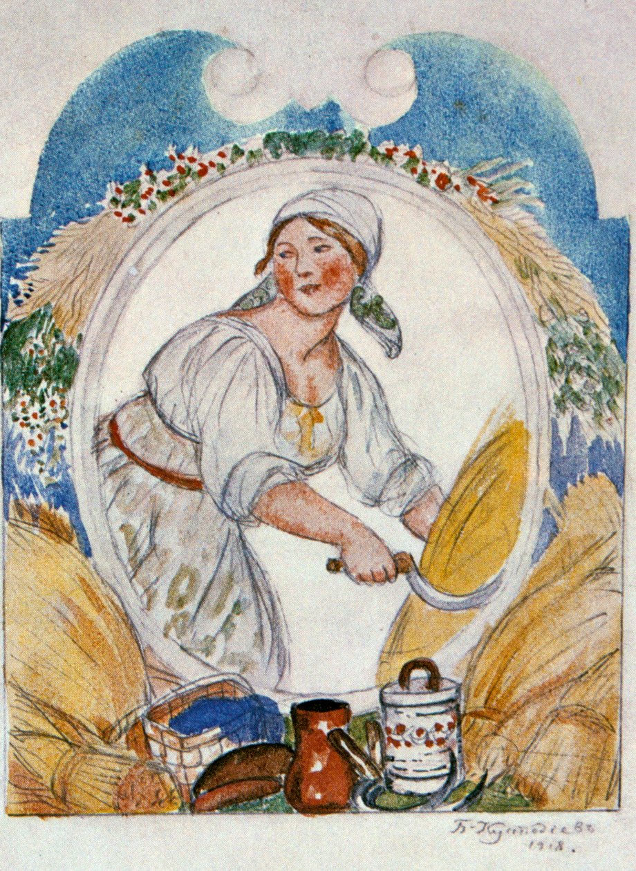 Der Schnitter, 1918 von Boris Mikhailovich Kustodiev