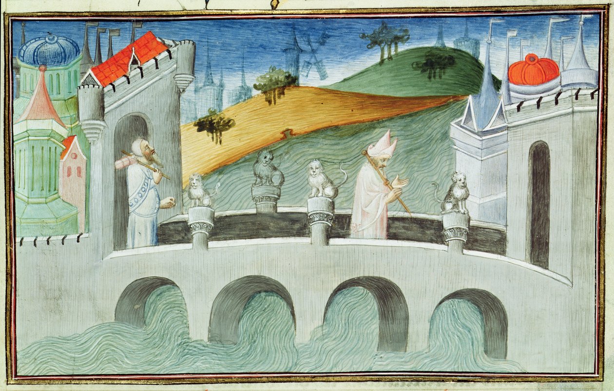 Ms 2810 f.49, Die Brücke über den Lou-Keou, eine Provinz in der Nähe von Peking, aus dem 