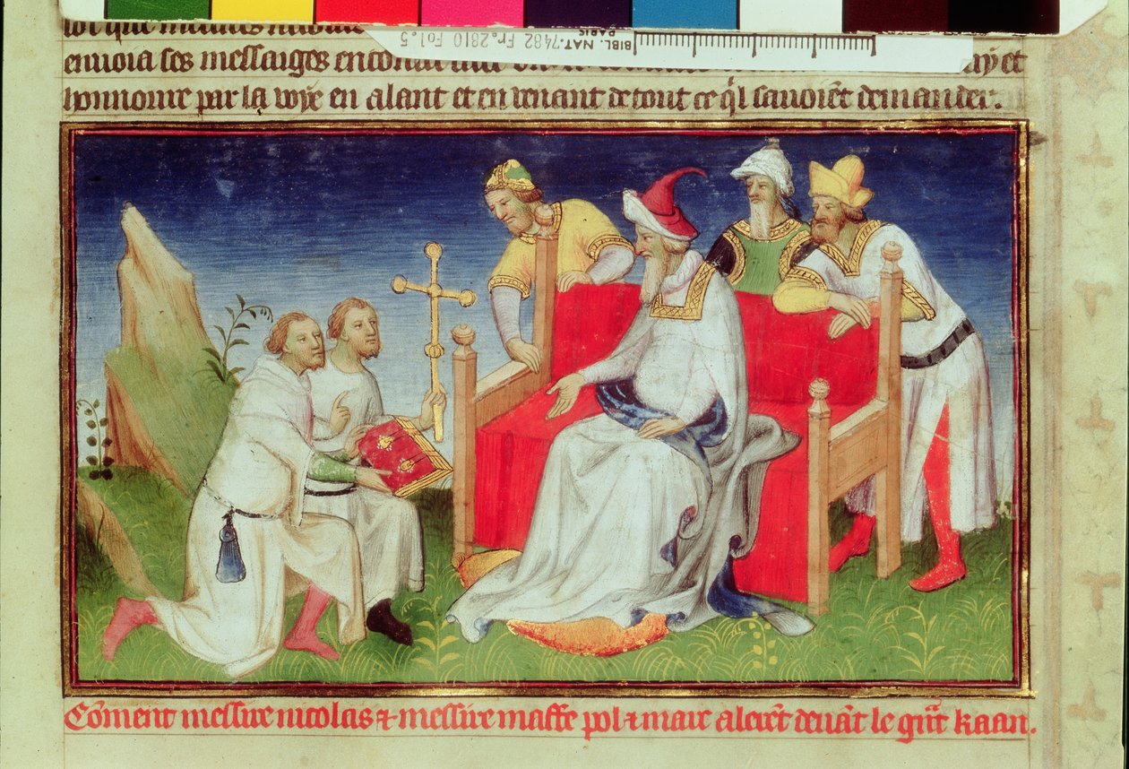 Nicolo und Marco Polo vor dem Großen Khan, aus dem 