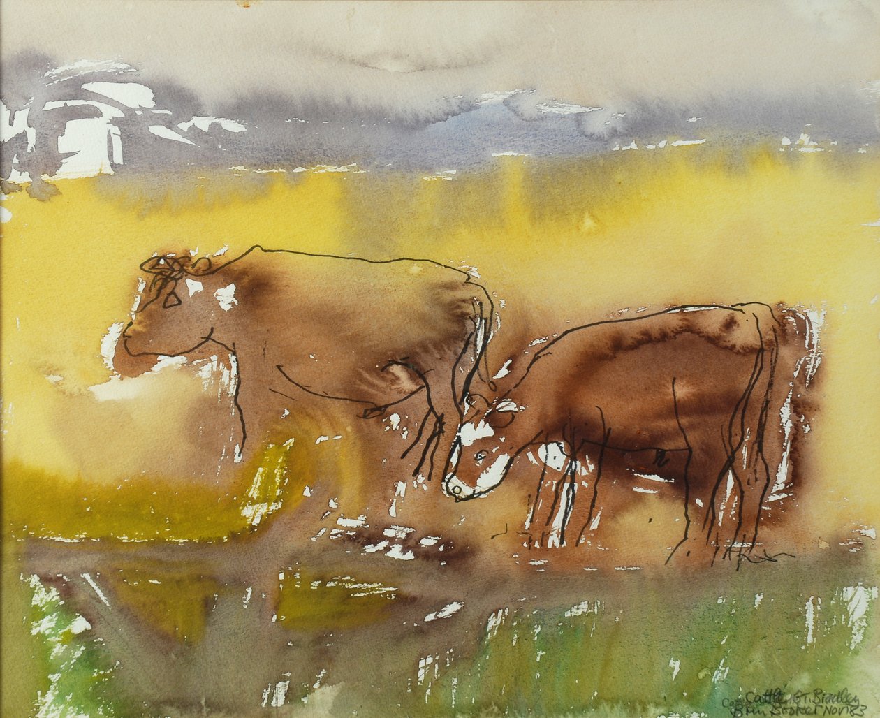 Rinder auf der Wiese von Brenda Brin Booker