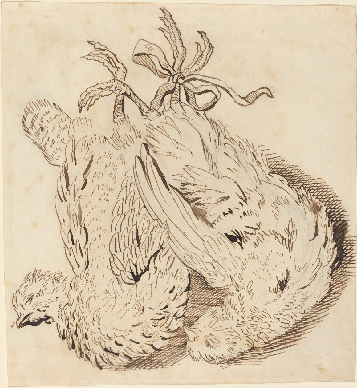 Zwei tote Hühner von British 18th Century