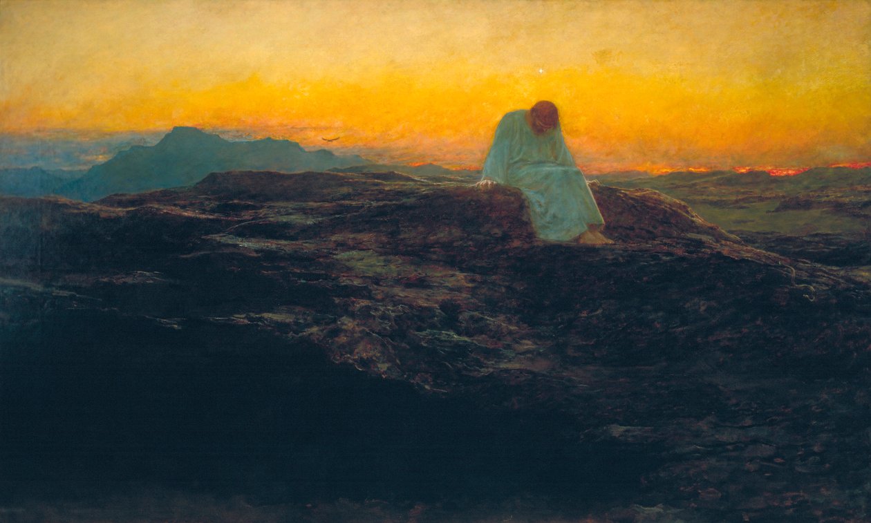 Die Versuchung in der Wüste, 1898 von Briton Riviere