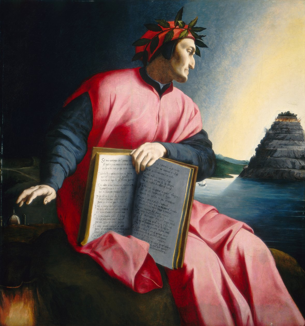 Allegorisches Porträt von Dante Alighieri von Agnolo Bronzino