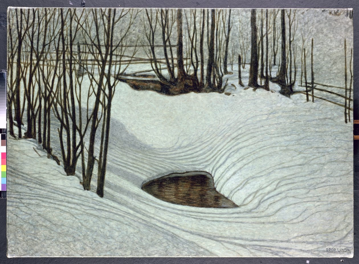 Wald im Winter, ca. 1905 von Bror Lindh
